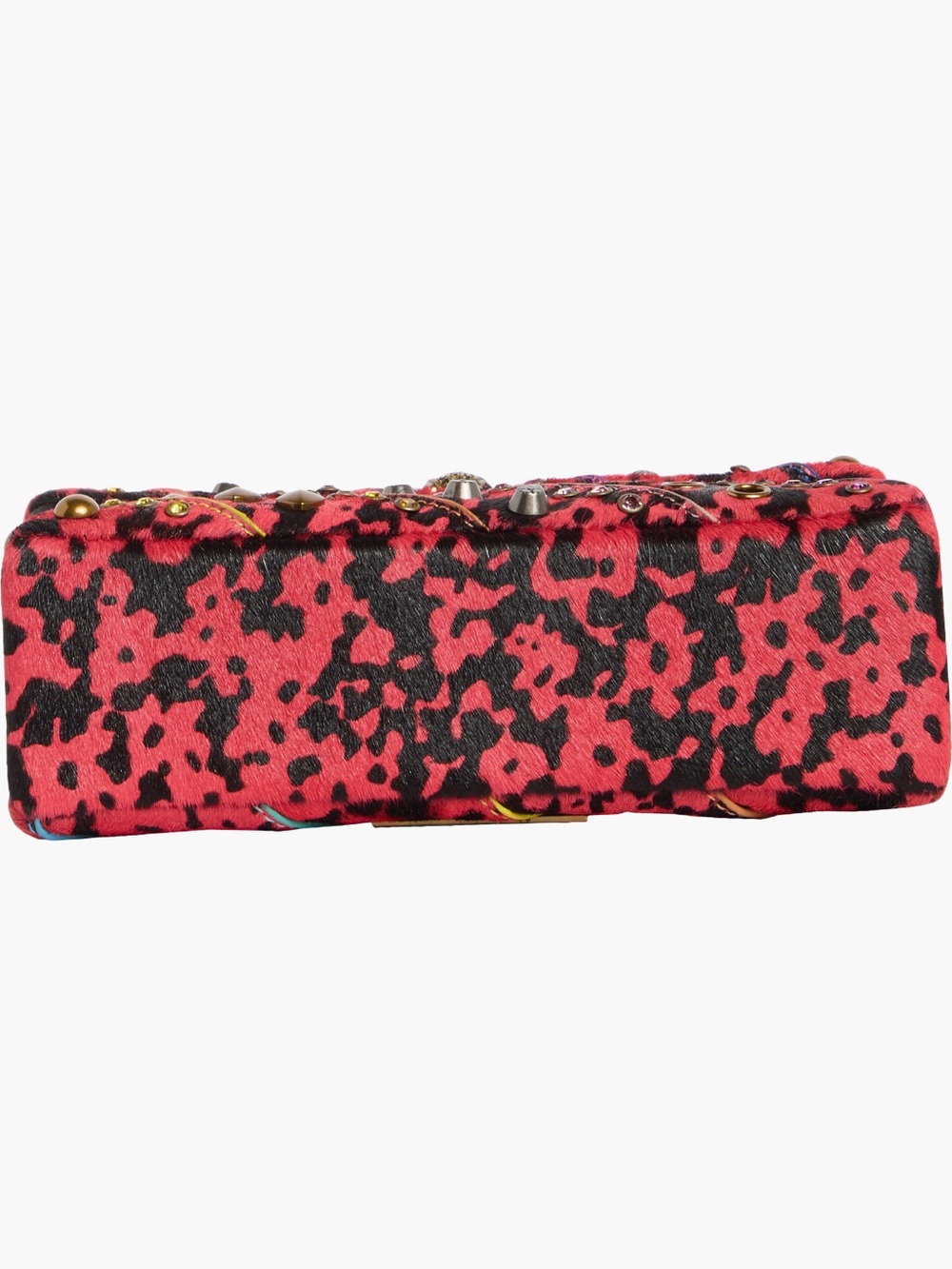 Kurt Geiger Pink Leopard-Print Quilted Shoulder Bag with Gold Chain - Picture 5 of 6